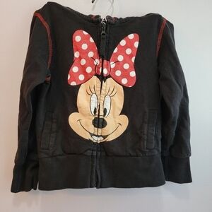 DISNEY Minnie Mouse Zip Up Hoodie Size 5/6